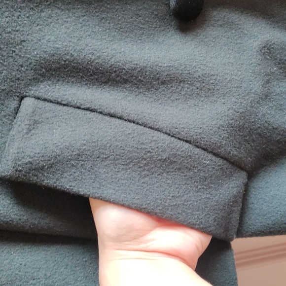 Talbots Vintage Women's Long Pea Coat Dark Green Size 18 - Picture 7 of 10